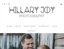 Tablet Screenshot of hillaryjoyphoto.com